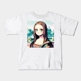 Anime Mona Lisa Kids T-Shirt